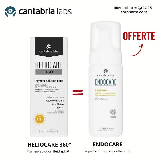 HELIOCARE PACK PIGMENT SOLUTION FLUID SPF50+ENDOCARE AQUAFOM125ML